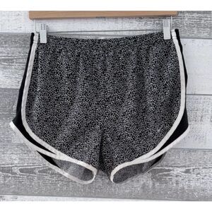 Nike Dri Fit Athletic Running Shorts Women's M Lined Black/White